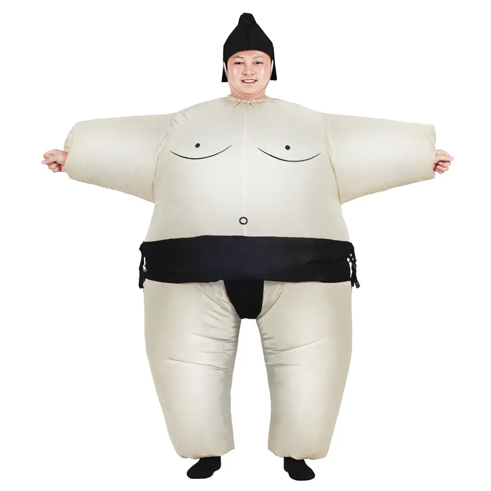 Взрослых надувные костюмы для сумо борца костюм наряды толстяк человек Airblown Sumo Run цвет бег марафон Косплей Пурим Хэллоуин