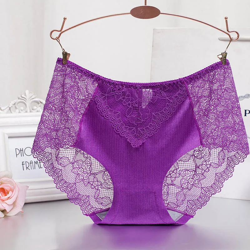 Sexy Panties Lace Underwear Women Transparent Seamless Ice Silk Panties