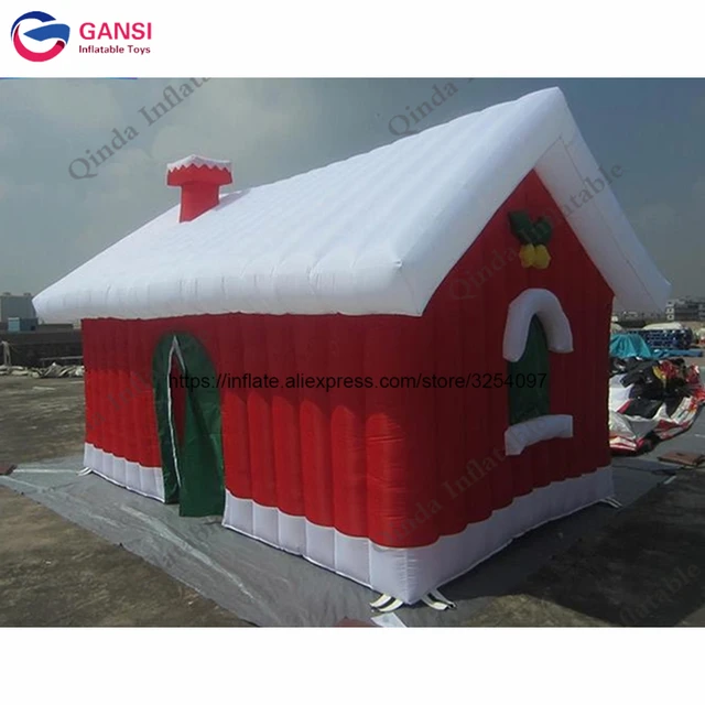 Festival decoration inflatable christmas santa grotto house,3.8*3.2*2 ...