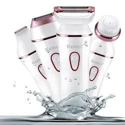Electric Epilator 4 In 1 Female Epilator Shaving Machine For Face/Bikini/Body Lady Washable Hair Removal Trimmer Depilator Electric Epilator 4 In 1 Female Epilator Shaving Machine For Face/Bikini/Body Lady Washable Hair Removal Trimmer Depilator