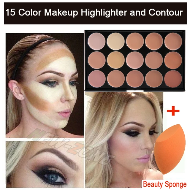 Pro 15 Color Cream Makeup Face Contour Kit Highlight Concealer Palette