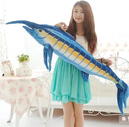 

Realistic Giant Stuffed Marine Animals Toys Soft Plush Blue Marlin Tuna 100CM or 140cm 1PC