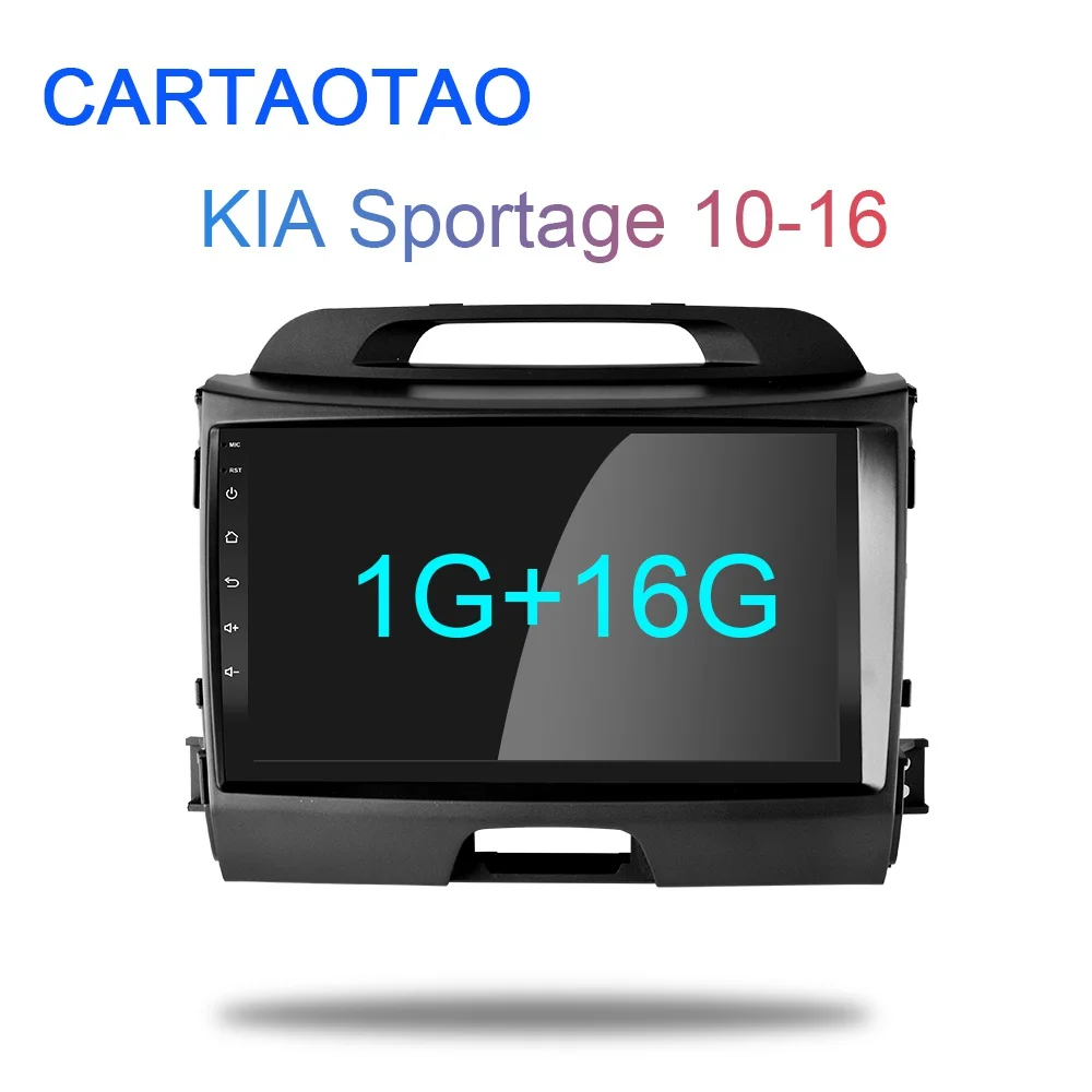 2G+ 32G " 2din Android 8,1 GO автомобильный dvd-плеер для KIA Sportage 3 4 2010 2011 2012 2013- автомобильный Радио gps навигация wifi плеер - Цвет: Черный