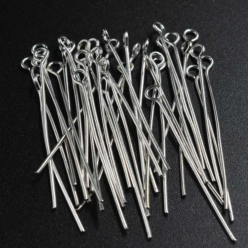 

FLTMRH 100 Pcs/lot Bronze Gold & Silver Plated Eye Pin Head Pins Findings Making Craft Hole DIY Accessories Components