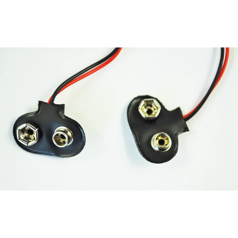 

TTKK Brand New Hot 2Pcs 2.1 x 5.5mm Male DC Power Plug to 9V Battery Clips Snap T-Type Cable