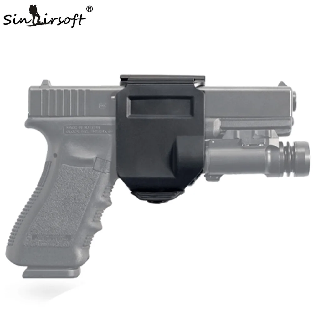Holster para Glock Molle Tático Rotativa Glock Clipe Mão Direita 17 19 Airsoft Paintball Caça Tiro Roto-direito Handed 360
