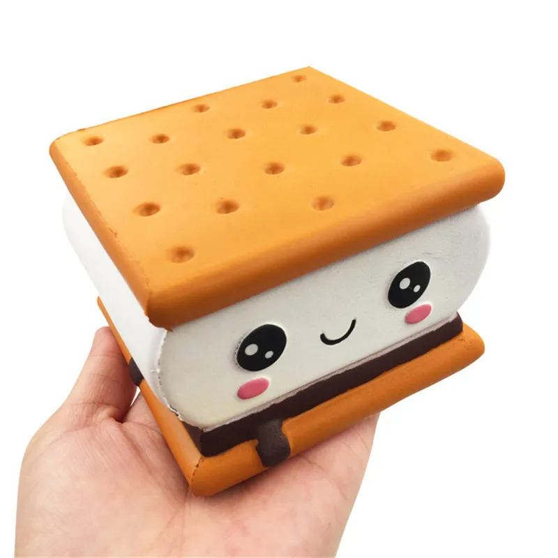 Kawaii лица Jumbo мороженое гамбургер торт Popcorn Печенье Пицца сожмите мягкими