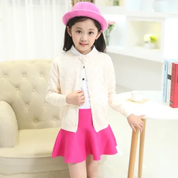

Girl's 2016 New Sweater Worn Outside The Child Coat Sweater Pure Korean Cardigan