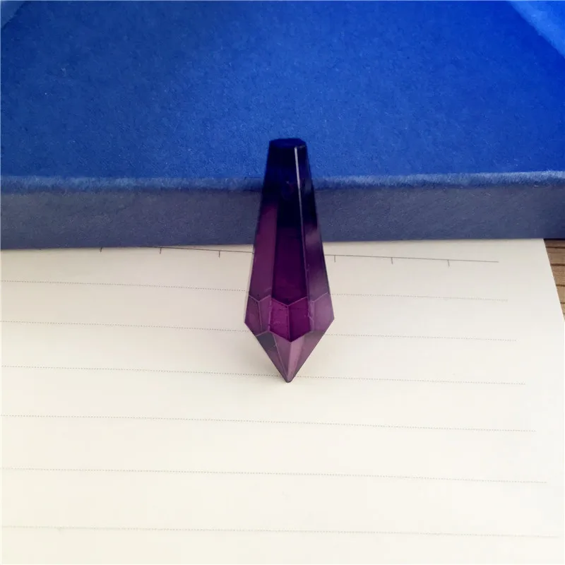 100pcs 38mm Dark Amethyst Chandelier Glass Crystals Prism Parts Icicle