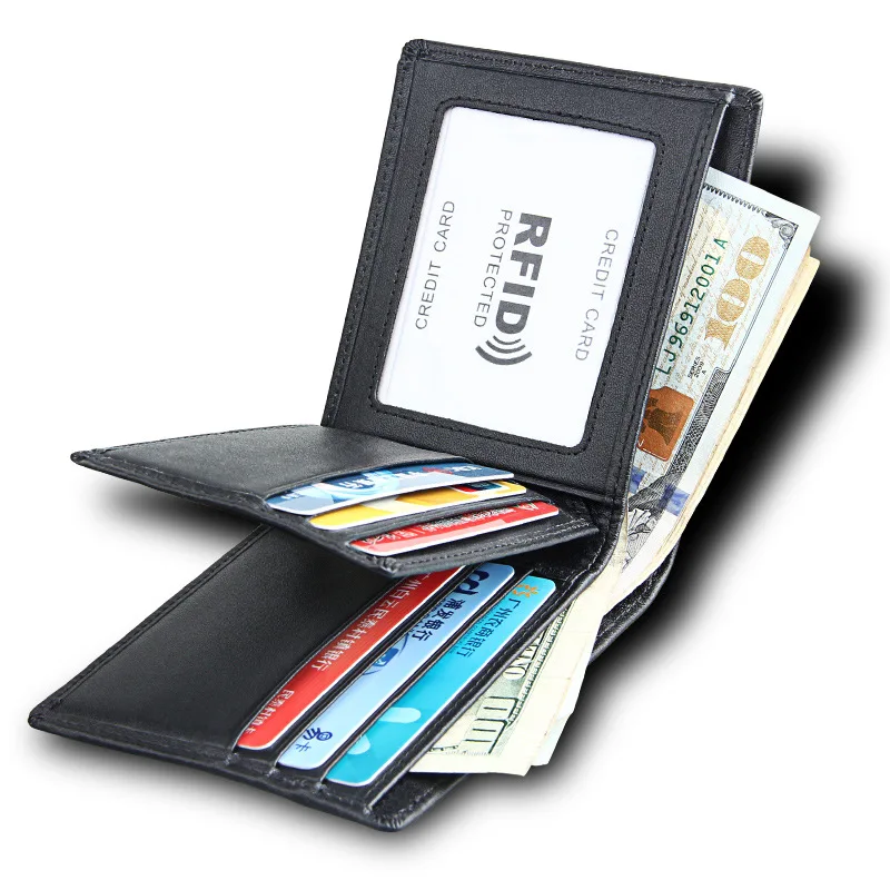 Betiteto Genuine Leather Mens Short Wallet Designer Male Purse Wallets Business Card Holder With ...