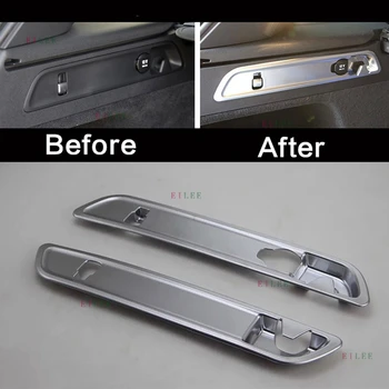 

car cover styling for 2016 Mercedes-Benz GLC ABS chrome rear tail trunk boot seat adjustment switch button knob frame trim 2pcs