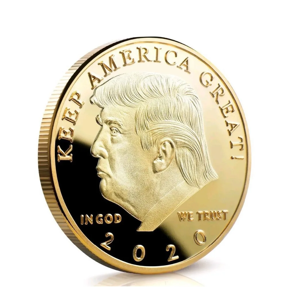 

Donald J. Trump 2020 Keep America Great Commander In Chief Gold Challenge Coin Commemorative America 45th President Novelty Coin