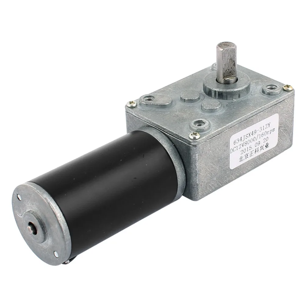 

Uxcell Newest 1Pcs DC10/30/160RPM 12V 8mmx15mm Dual D-Shape Shaft Electric Power Turbo Worm Geared Motor