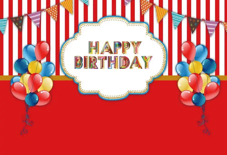Laeacco Balloon Stripes Happy Birthday Baby Party Photographic Backgrounds Customized Photography Backdrops For Photo Studio Laeacco Balloon Stripes Happy Birthday Baby Party Photographic Backgrounds Customized Photography Backdrops For Photo Studio