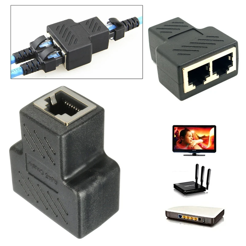 EMK RJ45 соединитель гнездовой разъем 8P8C сетевой разветвитель адаптер удлинитель