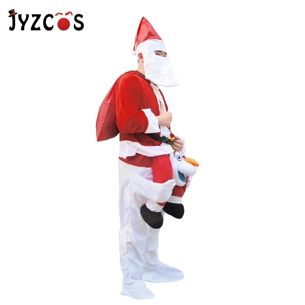 JYZCOS взрослый костюм Санта Клауса Олафа талисман для женщин мужчин