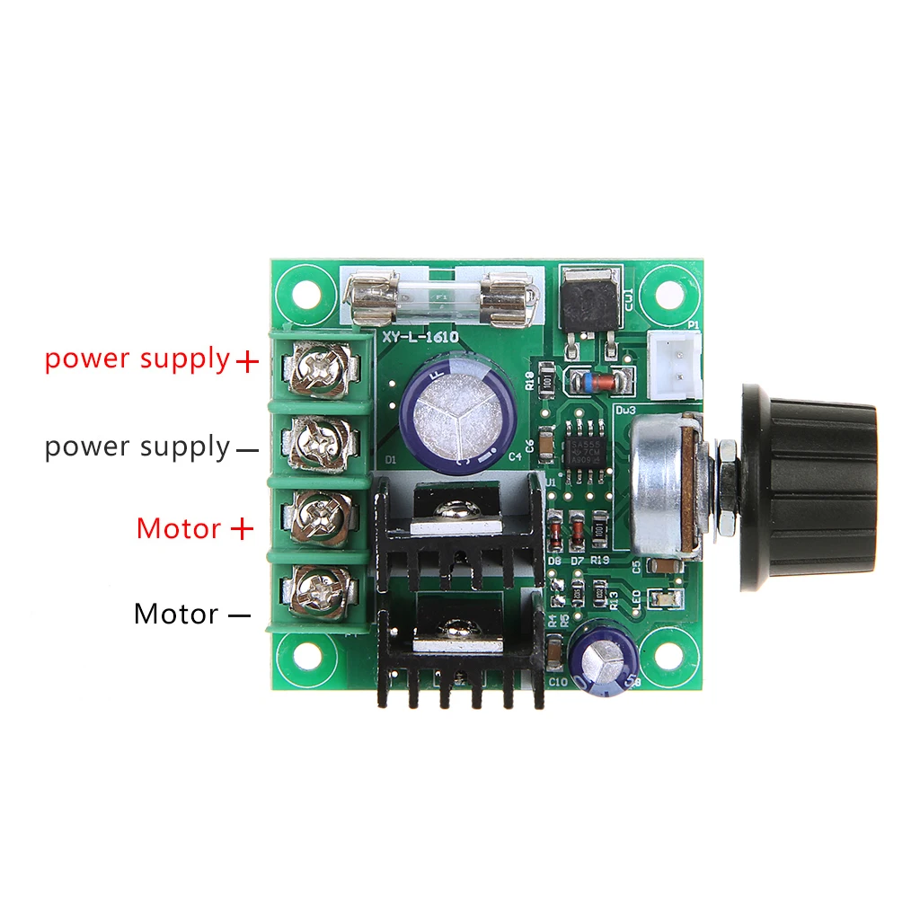 

2018 1PC 9V-50V 10A PWM DC Motor Speed Controller with Knob Adjustable Speed Regulator