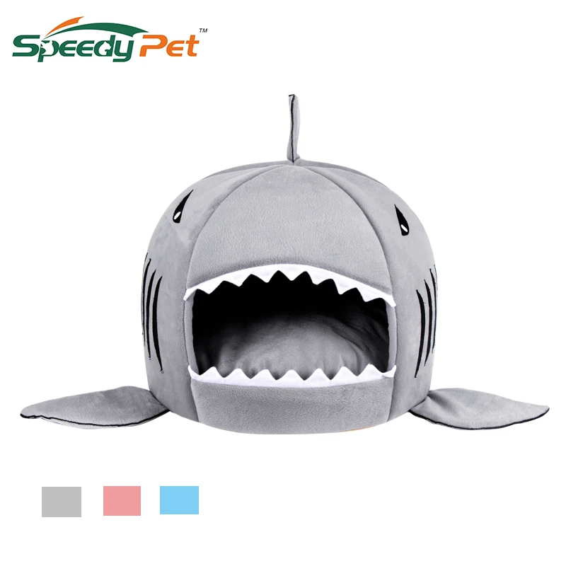 

Shark Pet House With Removable Bed Cushion Mat for Dogs And Cats Warm Tent Bed For Pets Washable Dog Cave Bed Winter House Bed