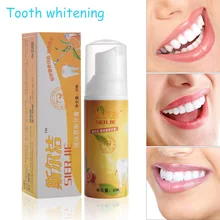 Новая 60 мл отбеливающая зубная паста пена натуральная для мытья рта вода свежая отбеливающая зубная паста жидкость для полости рта гигиеническая зубная паста