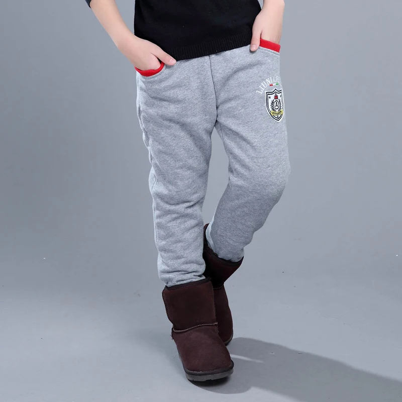 Baratos Polainas de invierno de terciopelo cálido de alta calidad para niños pantalones de moda de cintura elástica niños pantalones niños polainas de invierno