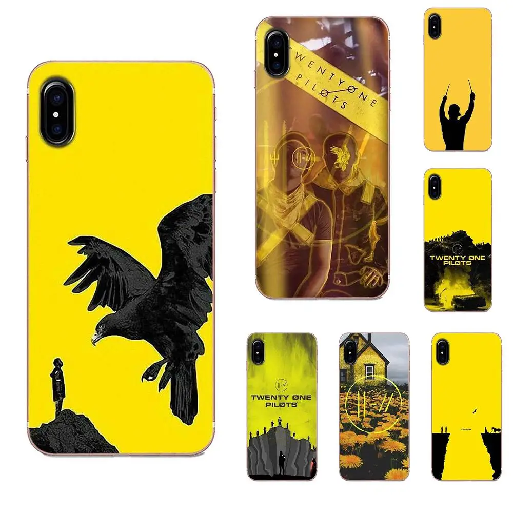 Мягкий Twenty One Pilots желтый для Apple iPhone 4 4S 5 5C 5S SE 6 6S 7 8 Plus X XS Max XR|Чехлы-накладки| |