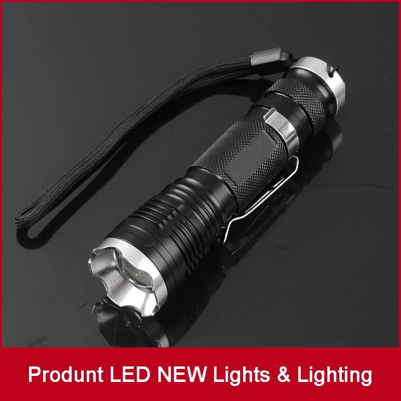 

2000 Lumen XML-T6 LED Flashlight 5 Modes Zoomable Flashlight Belt Clip Tactical Totch Free Shipping