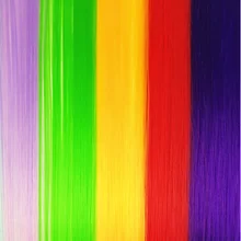 10 шт., 1 клипса в одном, синтетические волосы для наращивания, Омбре, фиолетовый, синий, 10 цветов, 50 см, длинные прямые волосы на клипсах для женщин