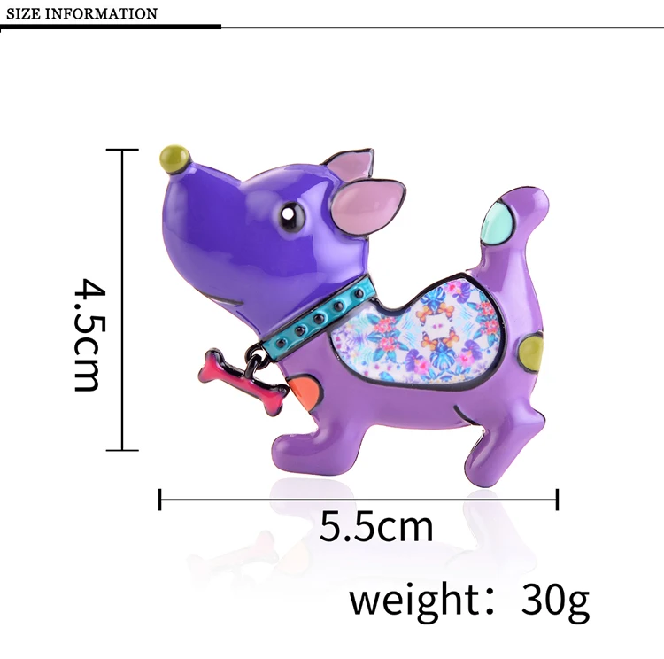 Cring CoCo Милая брошь в виде собаки, пять цветов, эмалированные броши для мужчин и женщин, для костюма, платья, шляпы, воротника, брошь на булавке, шарф с животными, пряжка, подарок