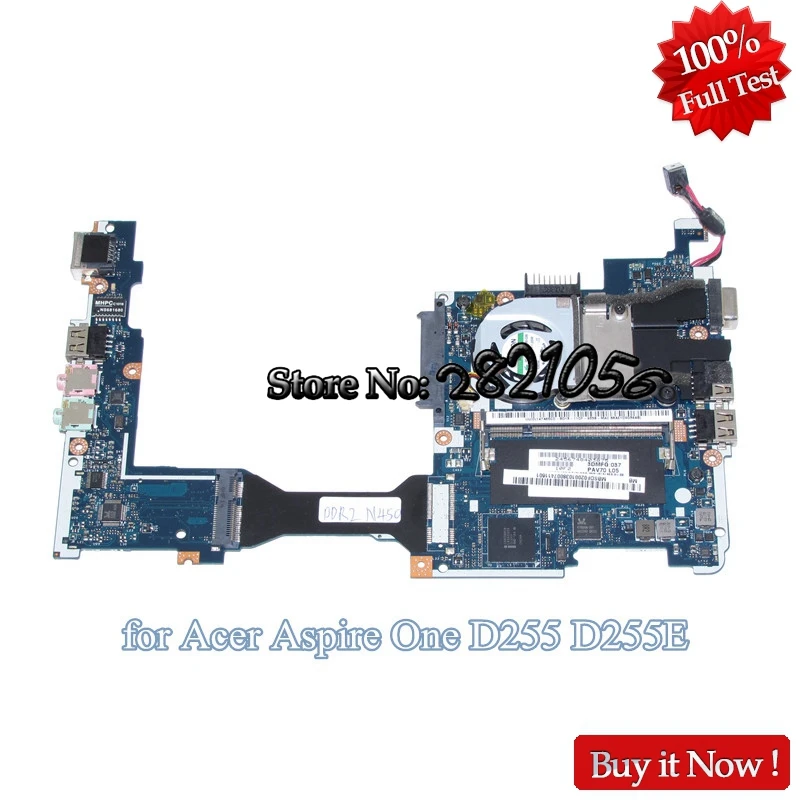

NOKOTION PAV70 LA-6221P MBSDF02001 MB.SDF02.001 laptop motherboard For acer aspire one D255 D255E Atom N450 1.6GHz mainboard