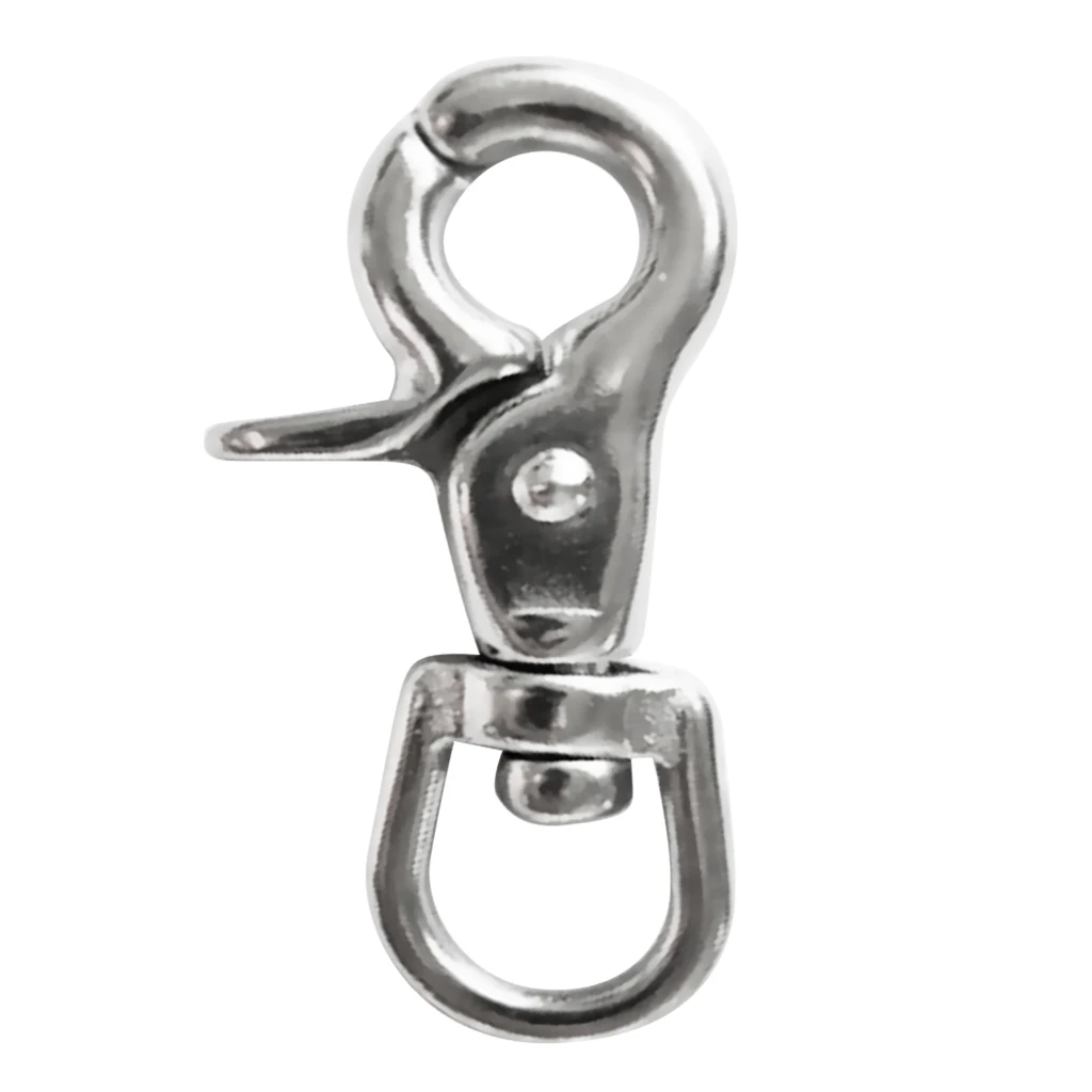 

304 Stainless Steel Swivel Lobster Clasp Clip Snap Hook Bag Pet Lanyard Full 360 degree Swivel Eye Helps To Prevent Tangles