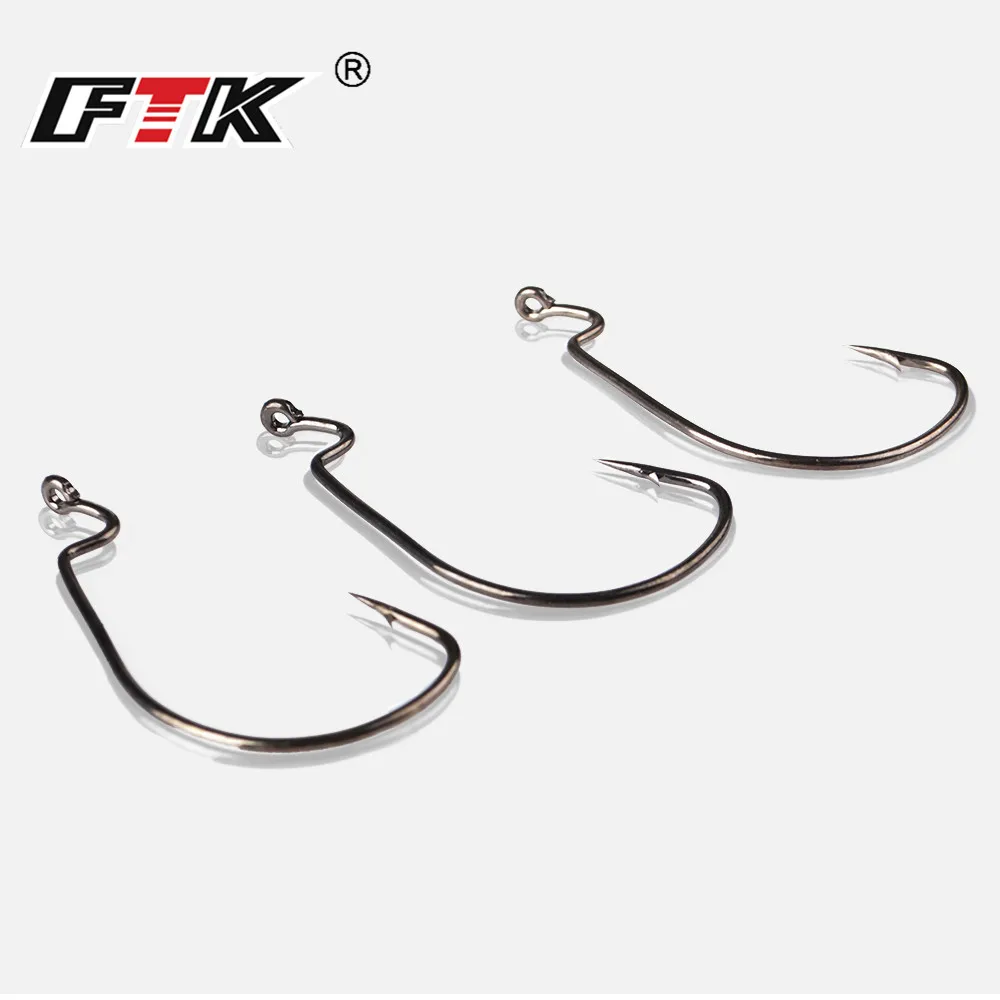 FTK High carbon steel Fishing Lure hooks 60pcs/lot 1 1/0 2/0 3/0 4/