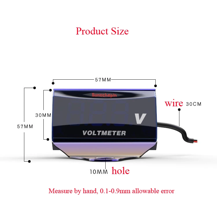 Аксессуары для мотоциклов 8 V-150 V светодиодный цифровой Дисплей вольтметр автомобиля мотоцикла Напряжение Панель метр с кронштейном