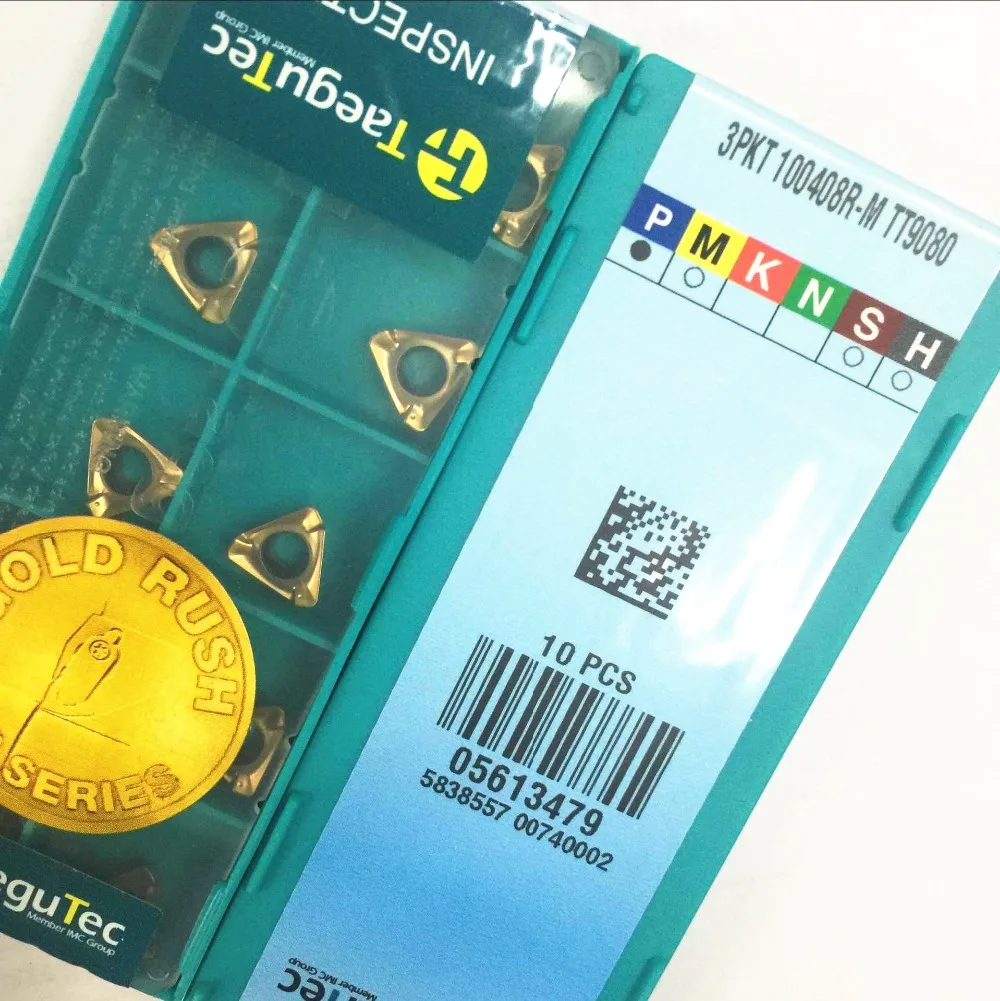 Taegutec 3PKT100408R M TT9080 carbide inserts 3PKT 100408R M TT9080 for