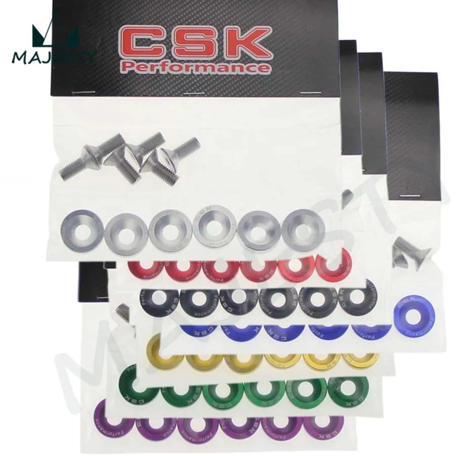 12 шт. M8 шестигранные крепежные детали крыло Омыватель бампер двигатель вогнутые винты JDM BK/RD/BL/SL/GD/PL/зеленый цвет