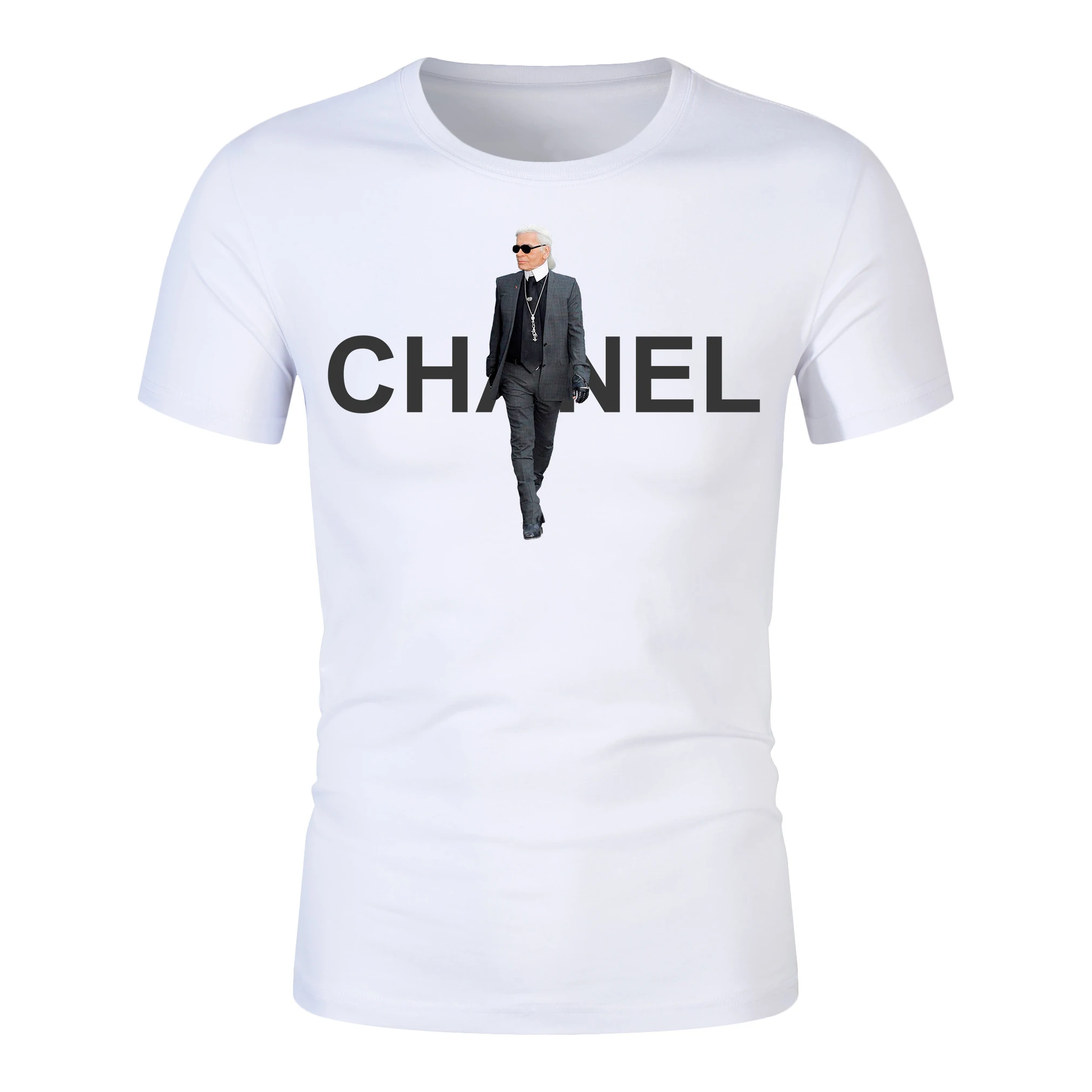

Karl Lagerfeld Women T Shirt Brand tops tee Unisex summer 2019 Vogue Short Sleeve Funny T Shirts Harajuku Tumblr Tshirt femme
