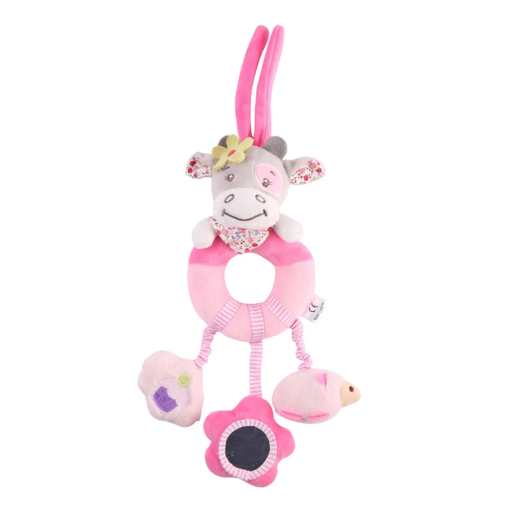 

Plush Baby Rattle Soft Early Learning Play Hanging Crib Bed Bell Rotating Cartoon Lightweight Washable Toy Safe Cute