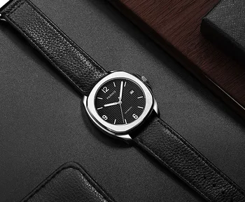 

Fashion Parnis Watch Men Miyota Sapphire Crystal Calendar Mechanical Automatic Men's Watches marque de luxe relojes hombre 2019