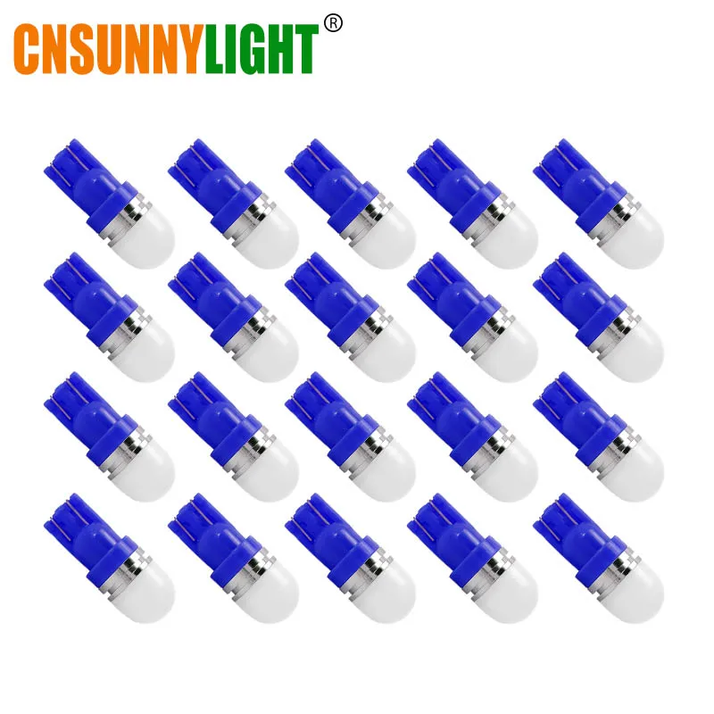 CNSUNNYLIGHT 20 шт Высокое качество T10 W5W светодиодный Боковая Ширина номерного знака Лампа поворота зазор сигнала лампы стоп сигнала ствол для чтения - Испускаемый цвет: Синий