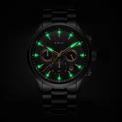 Мужские часы лучший бренд класса люкс LIGE водостойкие военные спортивные часы из нержавеющей стали Multi-function кварцевые наручные часы Masculino