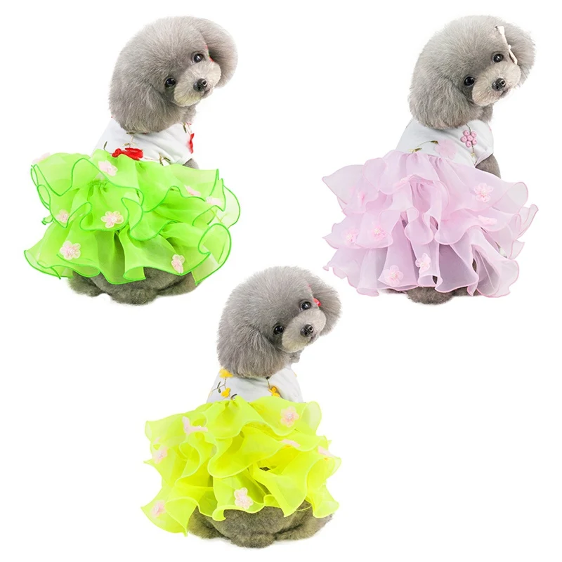 Summer Dog Tutu Dress Small Dog Clothes for Princess wedding Dress Pet Clothes Chihuahua Yorkie Z