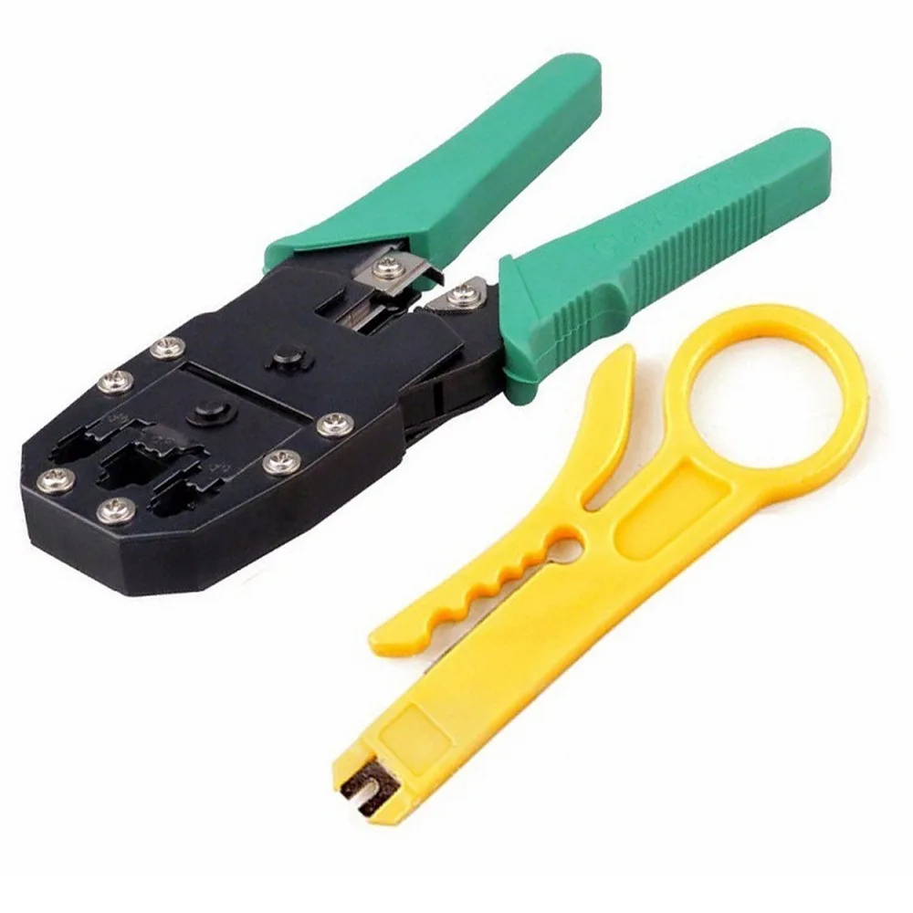 Network Cable Clamp Pliers LAN Cable Tester Stripping Crimping Pliers Professional Network Cable Tester RJ45 RJ11 RJ12 CAT5 UTP