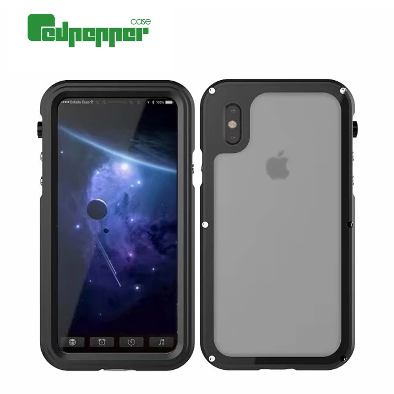 

Redpepper Heavy Aluminium Alloy Waterproof Case For iPhone X 8 7 Outdoor Shockproof Matte Cover For iPhone 7 8Plus Phone Coque
