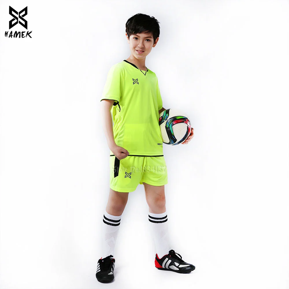 High quality boys football uniforms child soccer jerseys kids custom