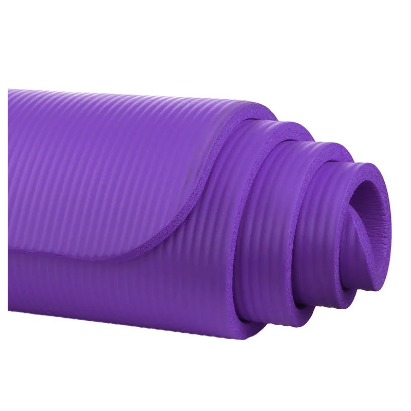 Коврик для йоги 15 мм толстый фитнес-физио тренировка Пилатес коврик нескользящий Цвет: фиолетовый #8