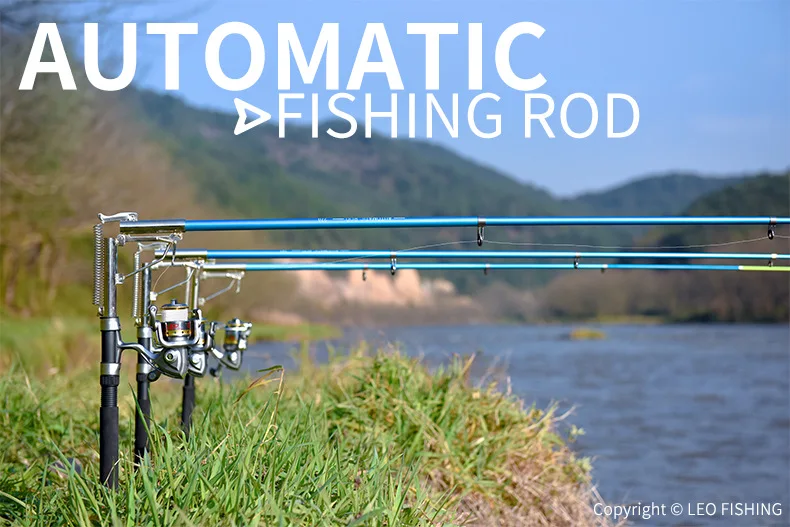 1.8m 2.1m 2.4m 2.7m Automatic Fishing Rod (Without Reel) Sea River Lake Stainless Steel Automatic Fishing Rod Fish Pole