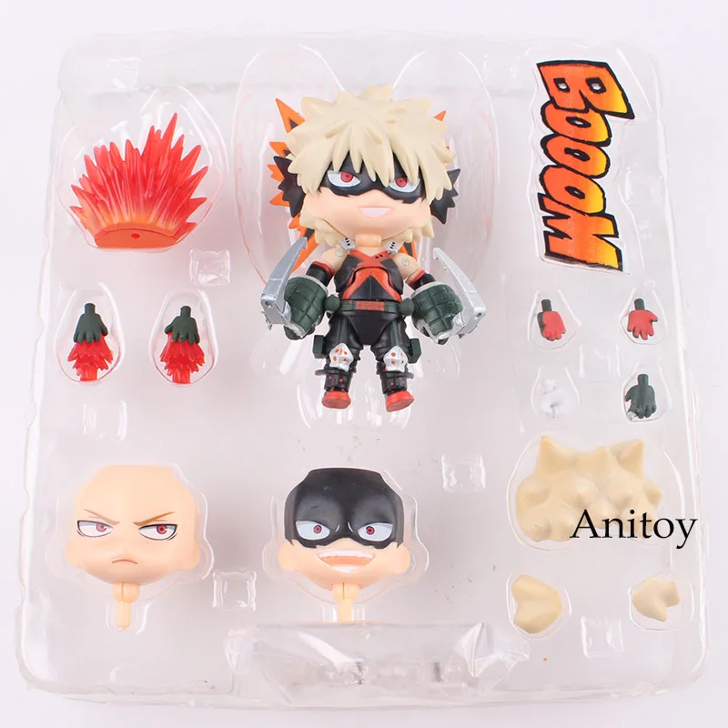 Фигурка My Hero Academy Bakugou Katsuki& Midoriya Izuku Nendoroid 686/705 ПВХ Boku No Hero Academy фигурка коллекционная игрушка - Цвет: Bakugou in bag