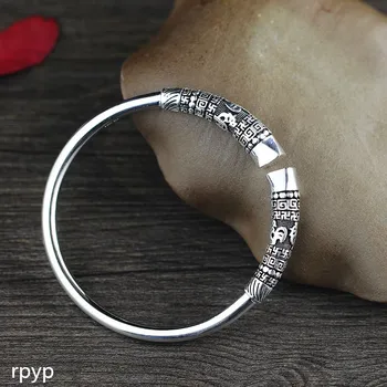 

KJJEAXCMY S925 silver jewelry accessories, Thai silver Seiko male and female Rooster Bracelet personality