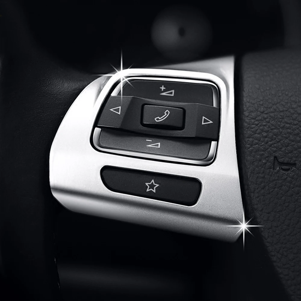 

1 Pair Steering Wheel Chrome Insert Trim Cover Badge For VW Golf MK6 Jetta Passat B7 CC Car Accessories