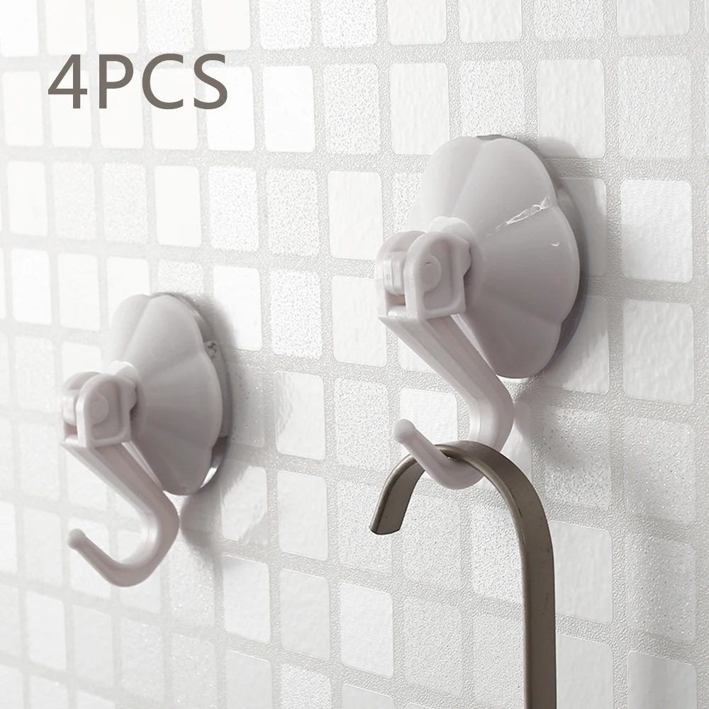4PCS Bathroom Wall Suction Sticky Hook Robe hook For Bedroom Wall