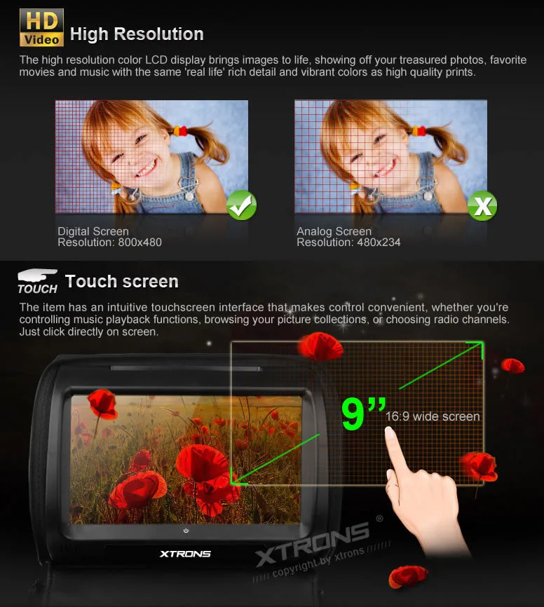 Sale 2x9" Black Color Touch Screen Car Headrest DVD Headrest Car Monitor with 2 IR Headphones & 8 Bits & 32 Bits Games 2 Sale 2x9" Black Color Touch Screen Car Headrest DVD Headrest Car Monitor with 2 IR Headphones & 8 Bits & 32 Bits Games 2